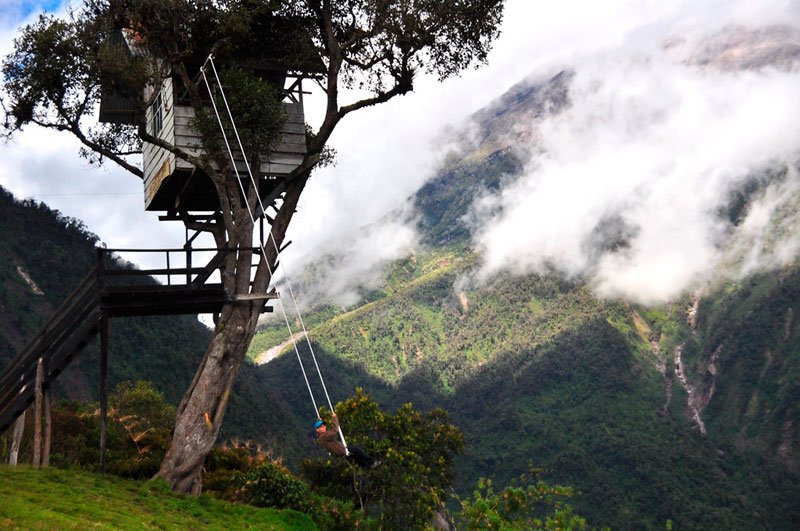 Columpio del Fin del Mundo en la Casa del Árbol en Baños, Ecuador