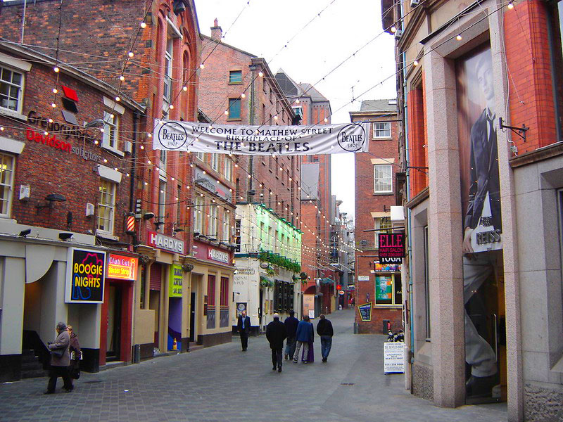 Mathew Street en Liverpool