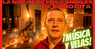 La noche de los candiles de Almócita fuego y velas