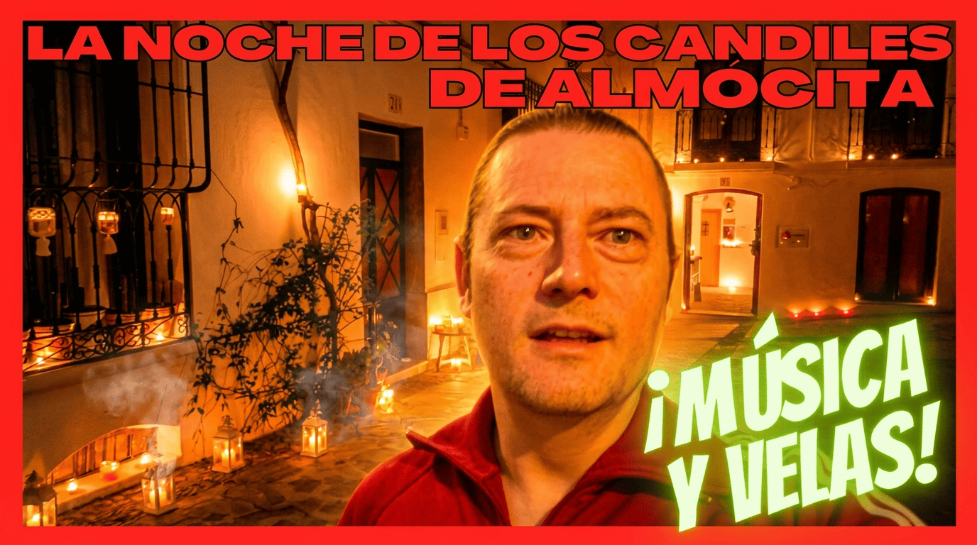 La noche de los candiles de Almócita fuego y velas